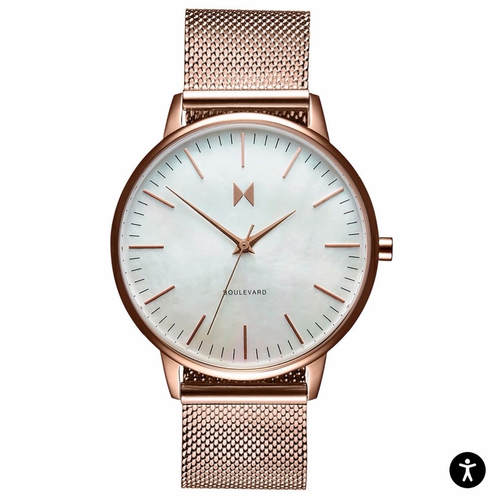 Women’s MVMT Sunset Rose Gold 38mm Watch with Extra Leather Strap